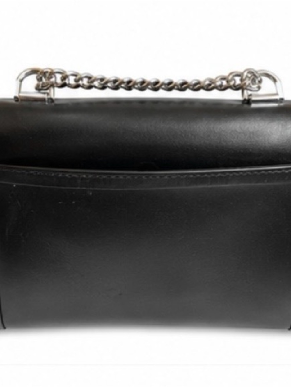 Michael Kors Black Leather Whitney Handbag with Silver Chain - Picture 11 of 13